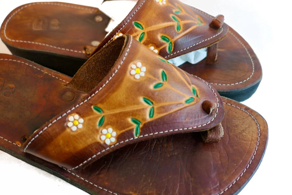 复古工具皮革墨西哥人字拖凉鞋 10 — 第 4/4 张图片