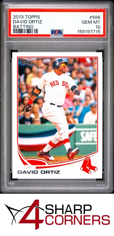 2013 TOPPS #595 DAVID ORTIZ RED SOX HOF BATTING PSA 10
