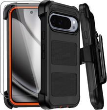 Google Pixel 10 Pro XL Case with Belt Clip Holster, Military Grade Shockproof Co
