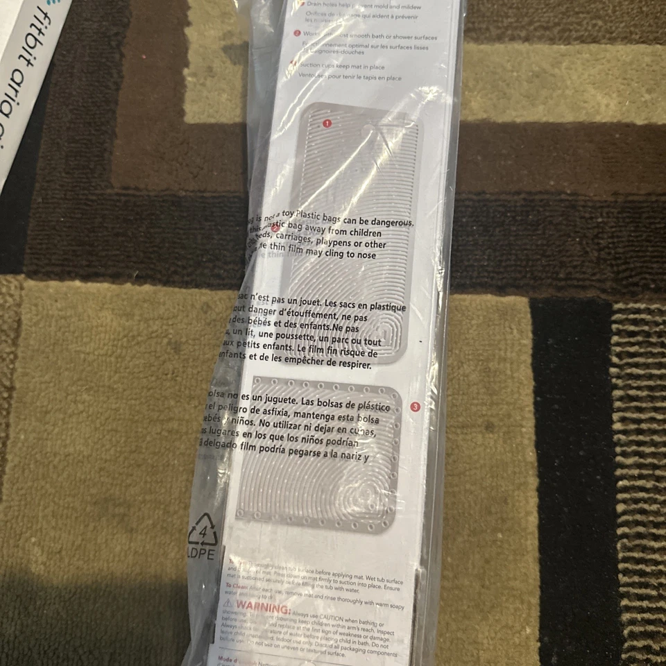 Alfombra de baño para bañera Munchkin Soft Spot, 36x17 pulgadas (paquete de 1), gris  Foto 3 de 4