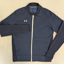 Under Armour Coldgear Full Zip Soft Shell Track Jacket Women's M Blue Stretch