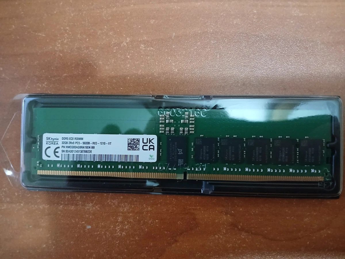 32 GB Capacity per Module RDIMM ECC RAM Computer Memory (RAM) for