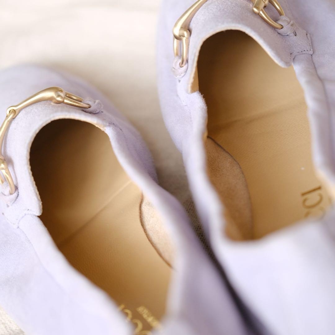 Gucci Horsebit Loafers Shoes Lavender Suede Size 36 US About6 For Women thumbnail 10