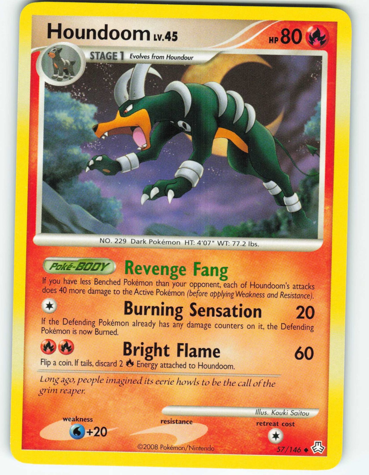 Houndoom - 57/146 Legends Awakened - Pokémon TCG - 2008