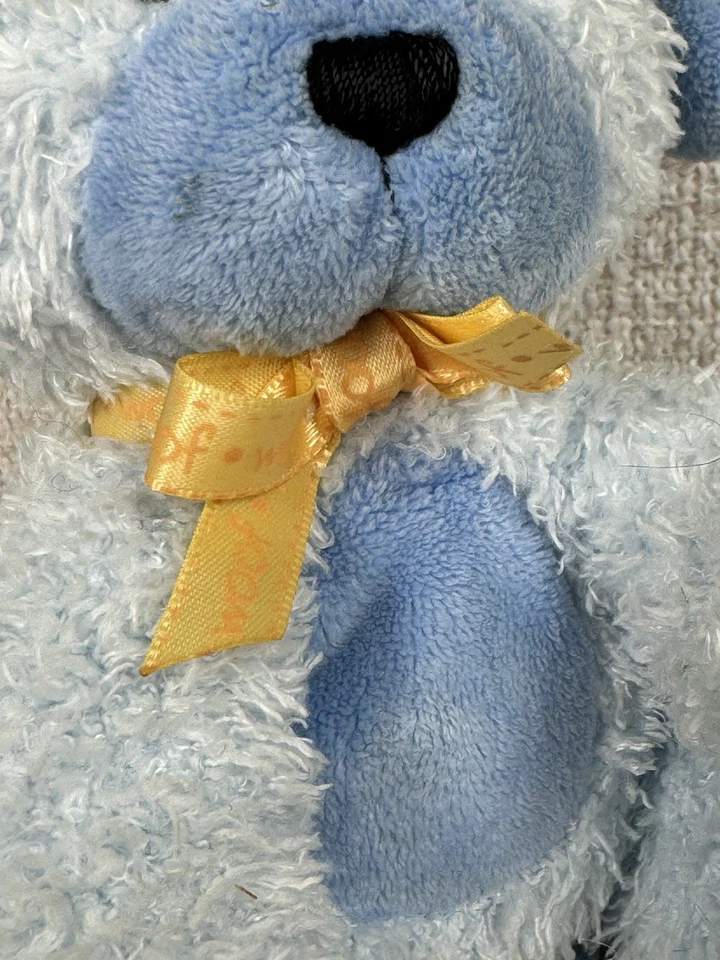 Child Of Mine Carters Filhote de Pelúcia Azul Fita Amarela Cachorro Bebê Brinquedo -Sem Som - Imagem 3 de 4