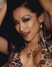 Cj Miles signed model 8x10 Photo -PROOF- -CERTIFICATE-  (A0010)