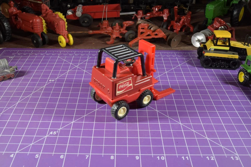 Buddy L Red Coca Cola Fork Lift works/moves - Image 2 of 4