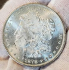 * 1878 S * BU MS+ FROSTY WHITE LUSTER BOMB! INCREDIBLE MORGAN SILVER DOLLAR #C10