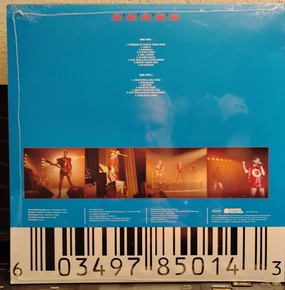 DEVO Live In 1980 Blue Vinyl SEALED LIMITED EDITION RECORD STORE DAY 2019 - Image 2 of 2