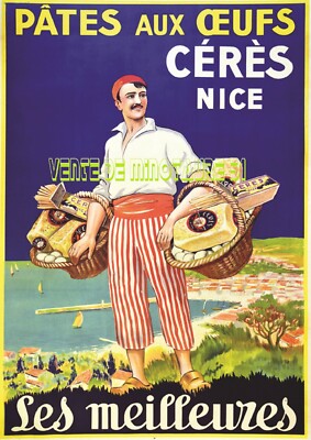 Nice 06 - Ceres - Les Meilleures Egg Pasta circa 1920 - A3 laminated