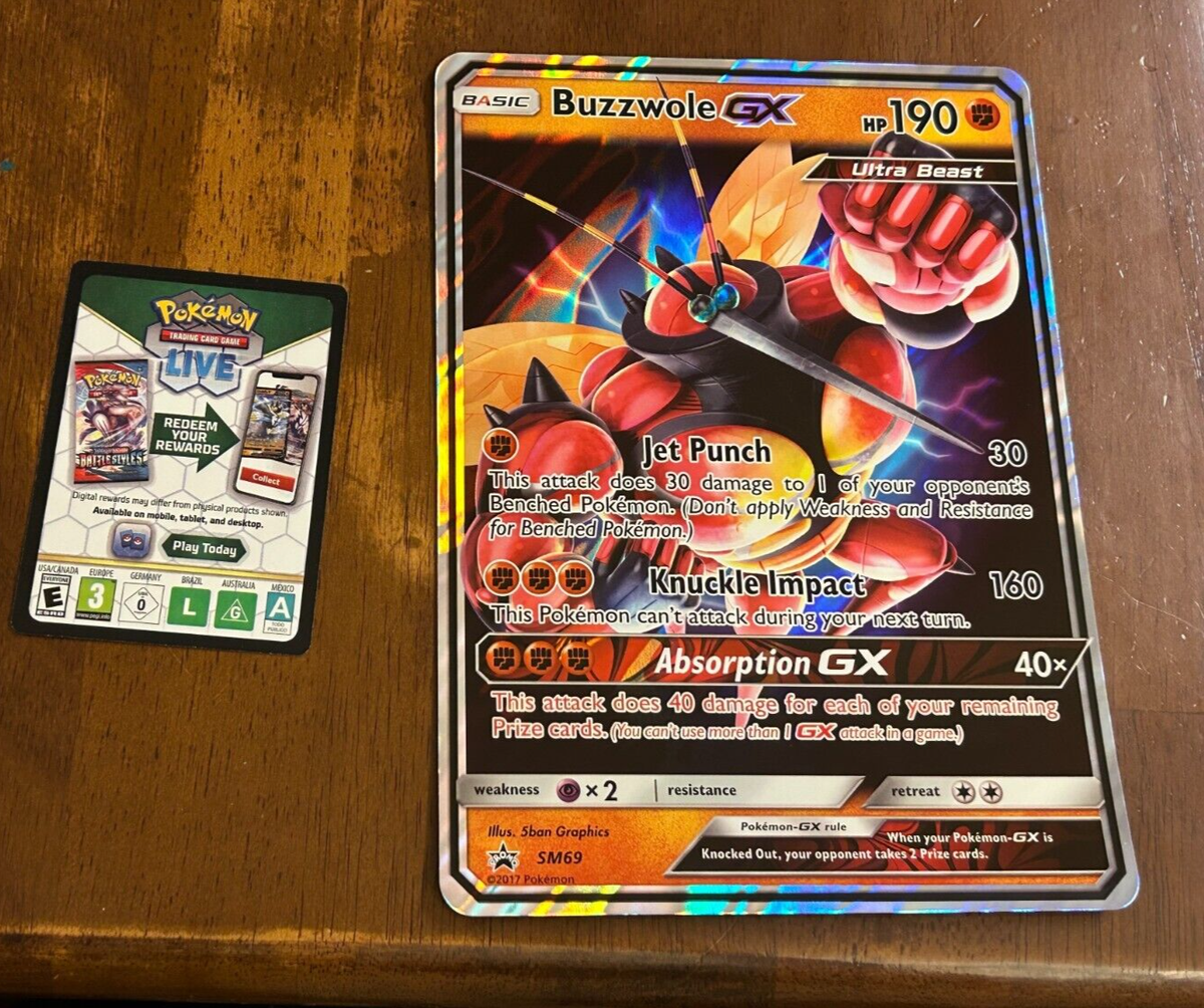 Oversized Jumbo - Buzzwole GX - SM69 - Pokemon - NM | eBay