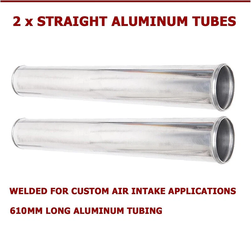 2.5" Universal Aluminum Turbo Intercooler Elbow Pipe Kit + Silicone Hose + Clamp Foto 3 de 4