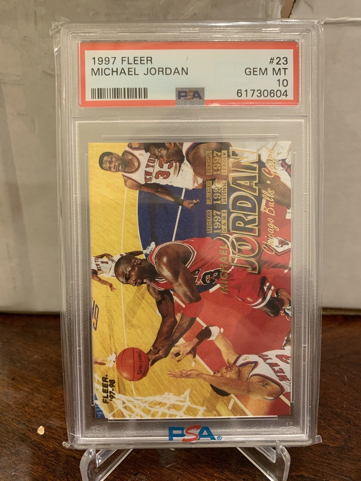 Michael Jordan - 1997 Fleer Basketball Card #23 PSA 10 Gem Mint