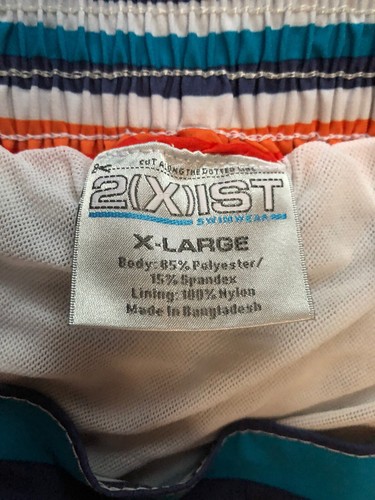 2 XIST Mens Stretch Swim Shorts Big Blue Stripe, XL - Picture 8 of 8