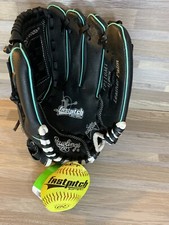 Rawlings Fast Pitch Softball FP110MT RHT Glove 11" Basket Web Leather Palm