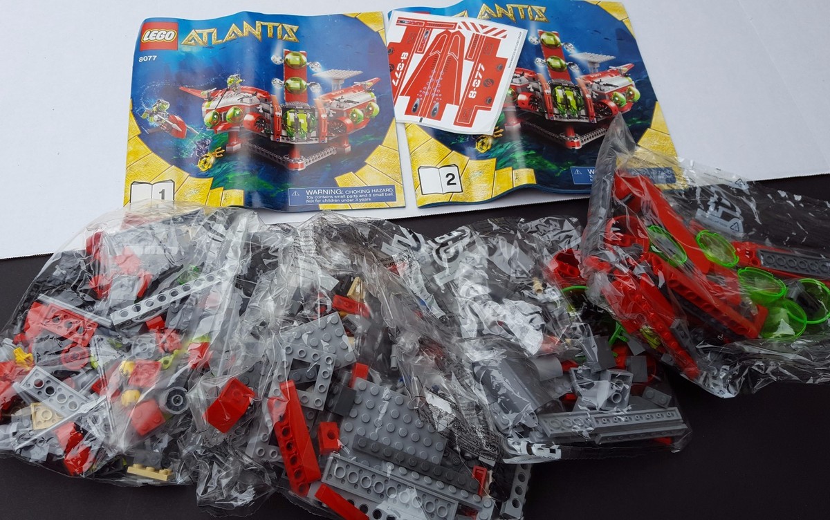 New Lego Atlantis 8077 Exploration Deep Sea Headquarters Submarine