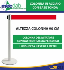 Colonnina Delimitatore Mantieni Distanza Con Nastro Rosso 2 MT Altezza 90 Cm