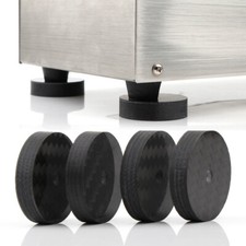 4pcs Carbon Fibre HIFI Speaker Amp Shock Absorber Pads Anti-slip Isolation Feet