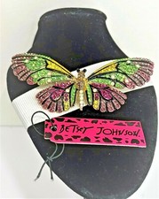 MULTI COLOR RAINBOW CRYSTAL BUTTERFLY PIN BROOCH WITH WIDE MULTI COLOR WINGS