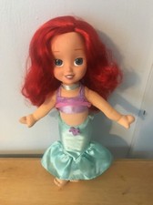 2007 PLAYMATES DISNEY ARIEL THE LITTLE MERMAID PLUSH DOLL FIGURE W/ VINYL FACE