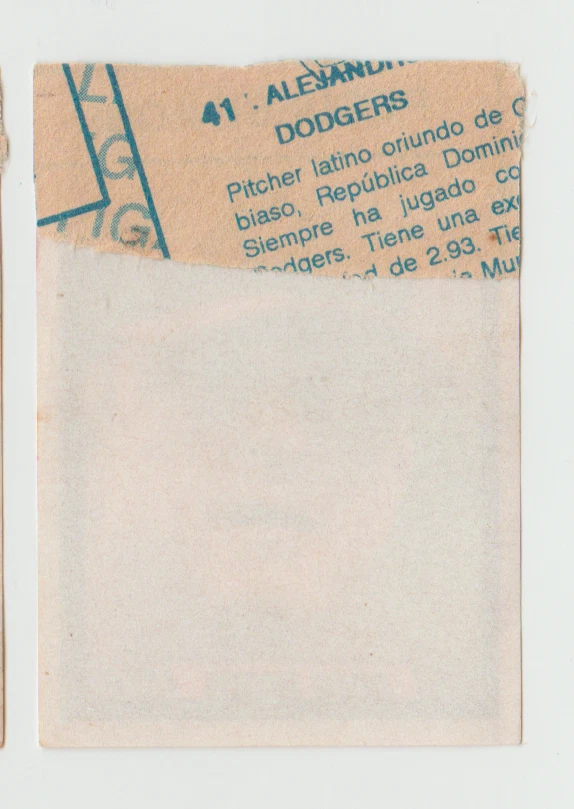 Venezuela Sticker 1990 Doug Rader (Mgr) #58 California Angels VERY RARE - Image 2 of 2