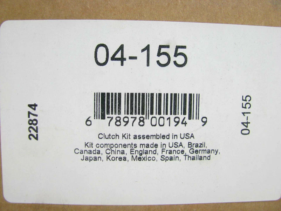 04-155 New Rhino Pac Clutch Kit for 2000-2001 Chevrolet S10 GMC Sonoma 2.2L - Image 4 of 4