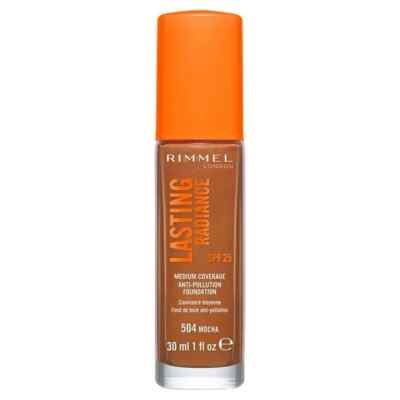 RIMMEL Foundation Lasting Radiance Medium Coverage 30ml SPF25 Mokka 504