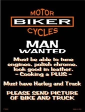 Man Wanted Metal Sign 9" x 12"