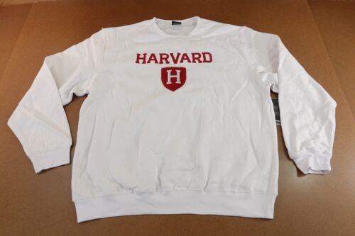 Harvard Colosseum Mens XXL White Fleece Embroidered Crew Neck Sweatshirt NWT