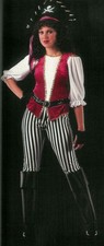Child 6X7 PIRATE PRINCESS Dance Jazz Costume Striped Pants Halloween