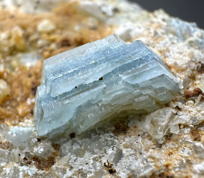1188 Gr. Full Terminated Rare Alkali Beryl Crystals On Feldspar @Afg
