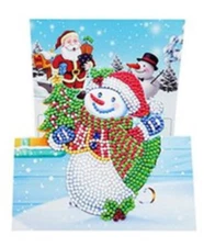 Set of 4 Pop-up Hand Beaded Christmas Greeting Cards