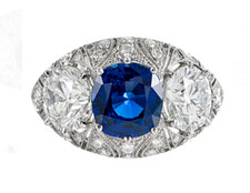 Dazzling Vivid Blue Square Cut Lab Created Sapphire Princess Royal Wedding Ring