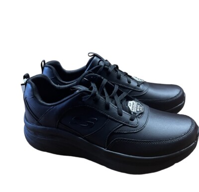 Skechers Size 11 Black Shoe Women Wide Memory Foam Comfort Slip Resistant