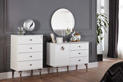 2 teiliges Schlafzimmermöbel Set weiß