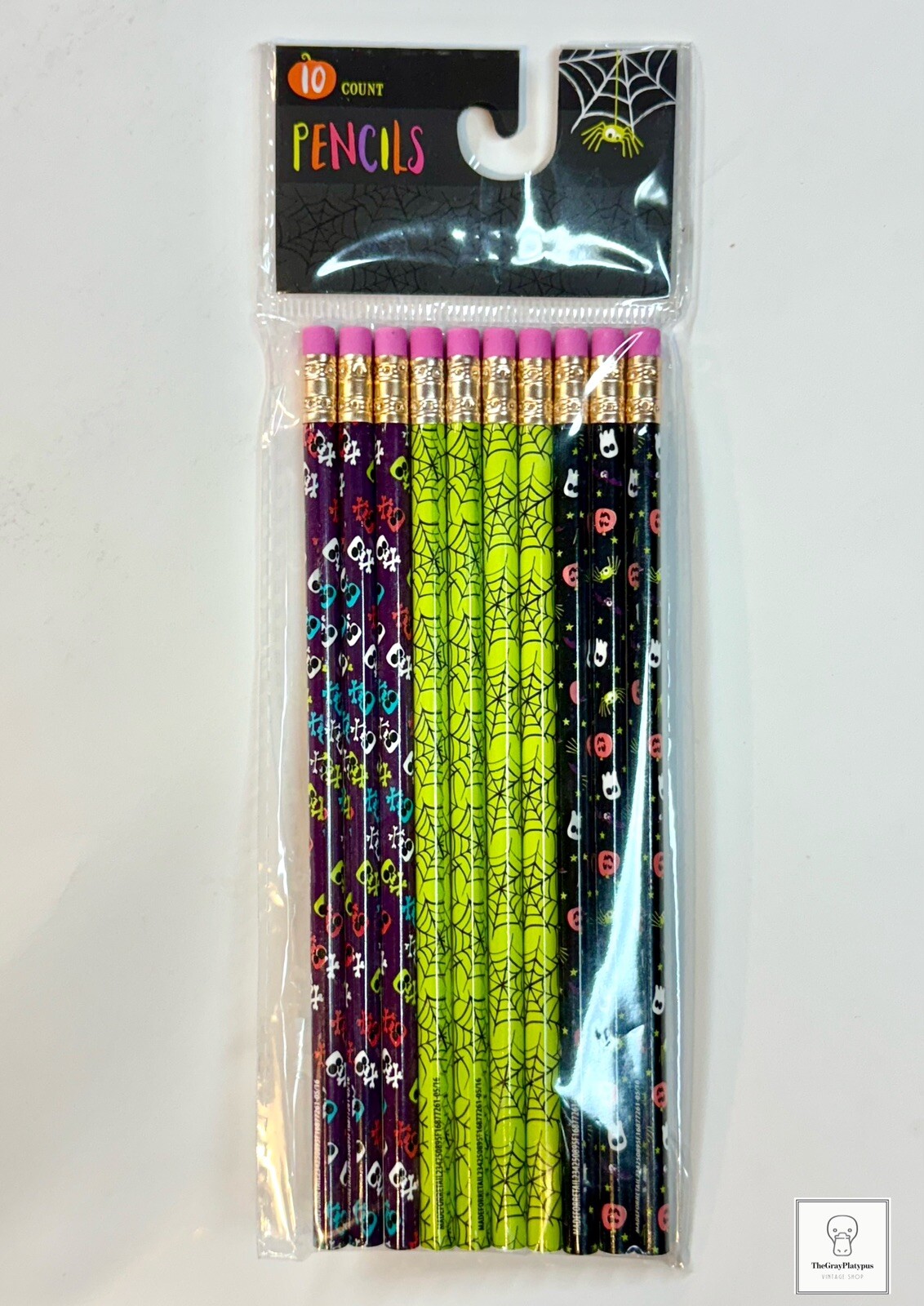 Halloween Pencils 10 Count Pack Pencils / Ghosts Spider Webs Skull and Crossbone-image