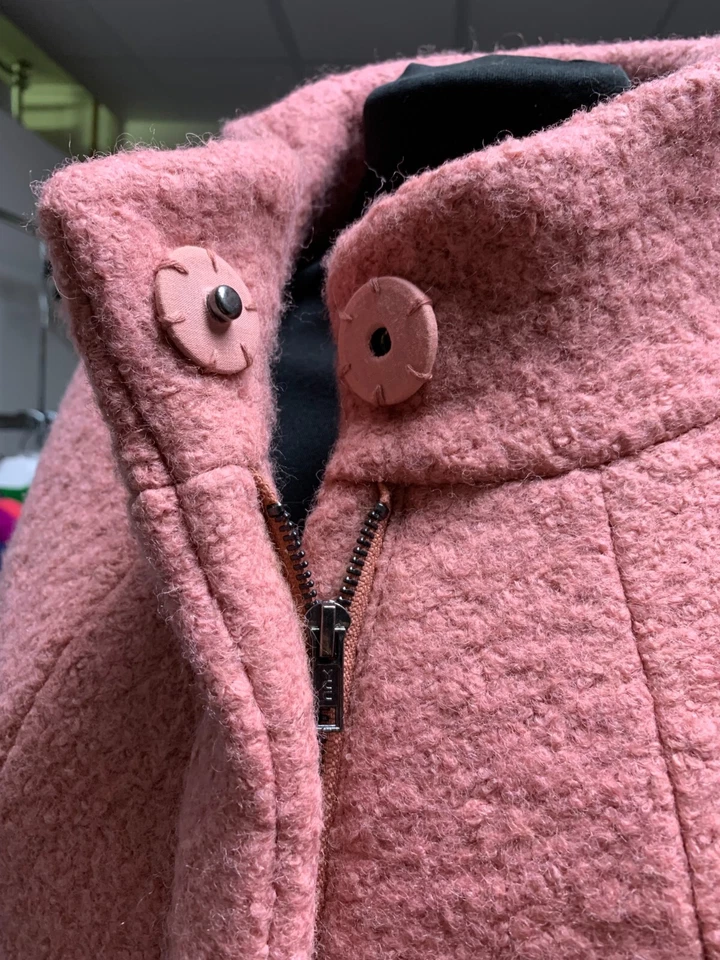 Cappotto donna ICHI effetto bouclè tg S rosa 3M Thinsulate insulation tasche - Imagen 4 de 4