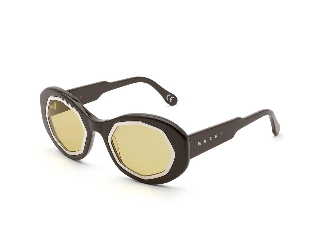 MARNI オハルフレムサンクラス MOUNTBROMO VED Marni Sunglasses Mount Bromo Brown VED Brown yellow Man