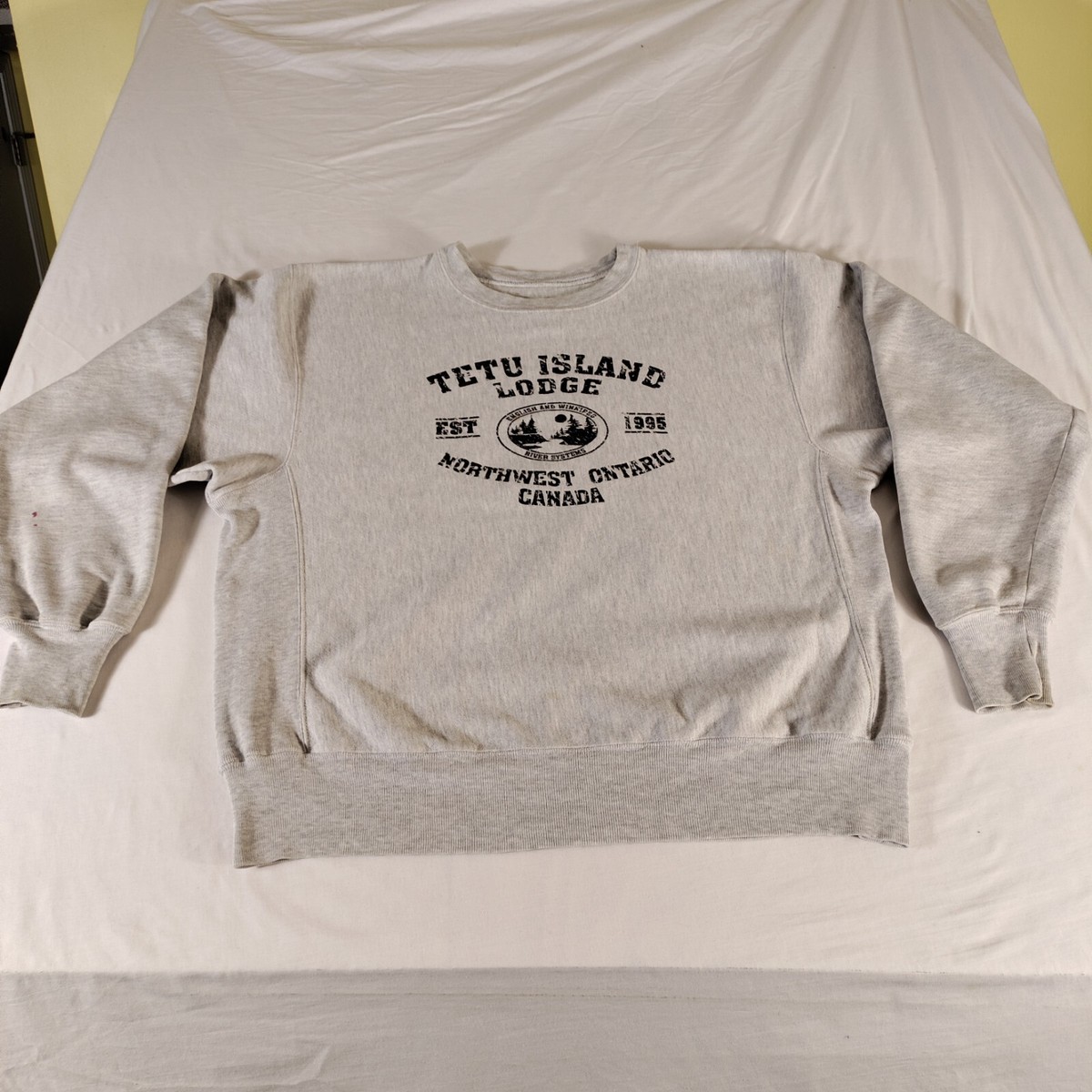 Champion Reverse Weave Tetu Island Lodge Sweatshirt Sz Large