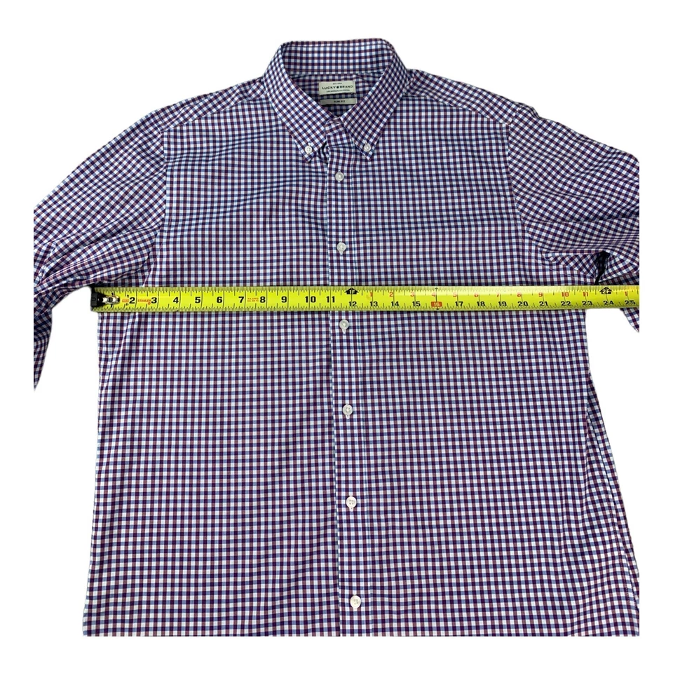 Camisa Lucky Brand Calce Ajustado Manga Larga Abotonada, Talla 16 16 1/2 32-33 Para Hombre L Foto 4 de 4