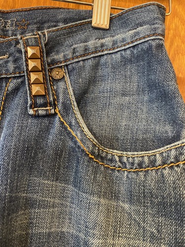 BR28 Cinch Jace Studded Flap Pocket Denim Jeans Mens 27x36 - Picture 5 of 8