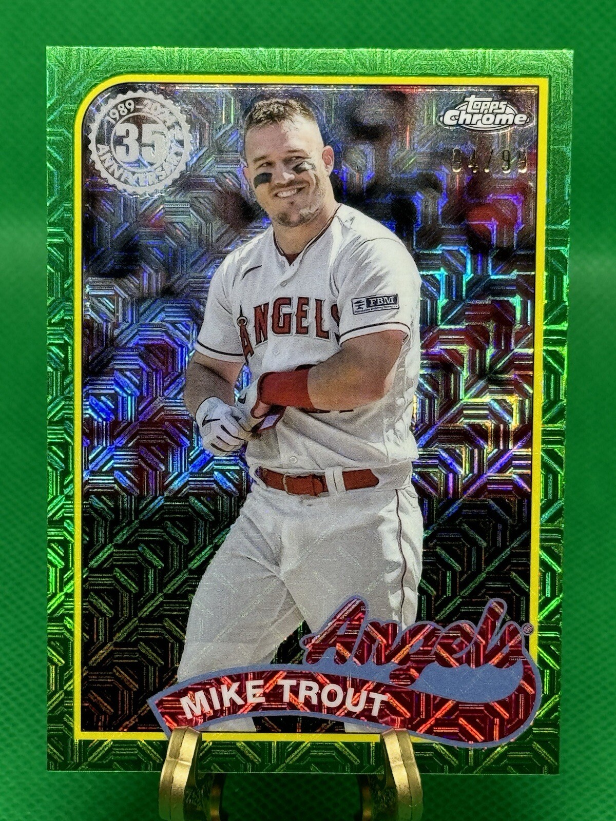2024 TOPPS '89 SILVER PACK CHROME GREEN REFRACTORS #2T89C100 MIKE TROUT #84/99