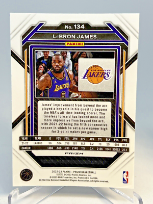 2022-23 Panini Prizm Red Ice Prizm LeBron James #134 | eBay