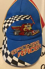 Sponge Bob Sponge Racer Toddler Baseball Cap Adjustable Hook N Loop Closures