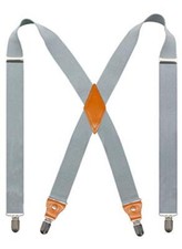 Adjustable Elastic X Back Style Suspenders for Men's and Women's With Silver