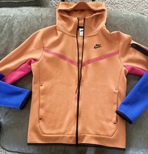 Nike Sportswear Tech Fleece Hoodie Hot Curry Pink Blue CU4489 808 Men's SMALL