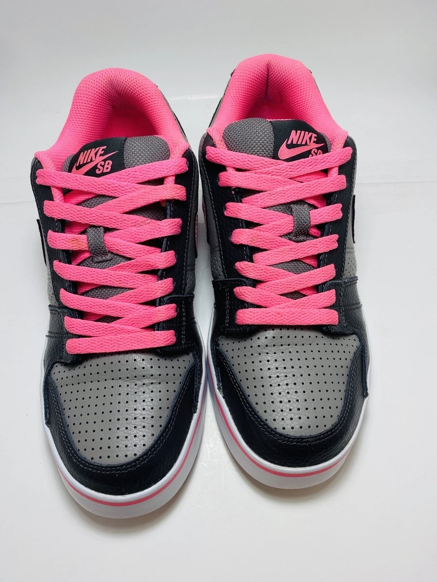 NIKE WOMEN GREY PINK BLACK SKATERBOARD SNEAKERS SIZE 8.5 | eBay