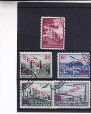 Germany  ( occupation Serbia ) 1941 Mi, 26/30 Nice set high  cv sold as is