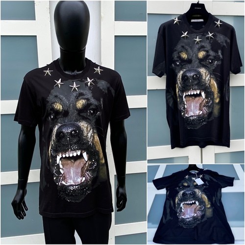 UltraRare & Gorgeous Givenchy Metallic Silver “Stars” Rottweiler Print Tee Shirt - Picture 13 of 19