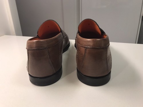 SANTONI Halbschuhe Braun Leder Flach Herren Schuhe Hergestellt in Italien US 7 D - Bild 8 von 12
